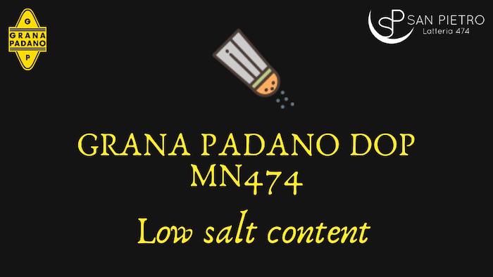 low salted Grana Padano, healthy cheese, lactose-free grana padano, Grana Padano PDO cheese "low salt content"